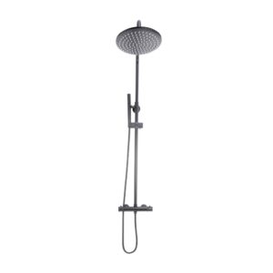 Core Round Rigid Riser Shower Gunmetal